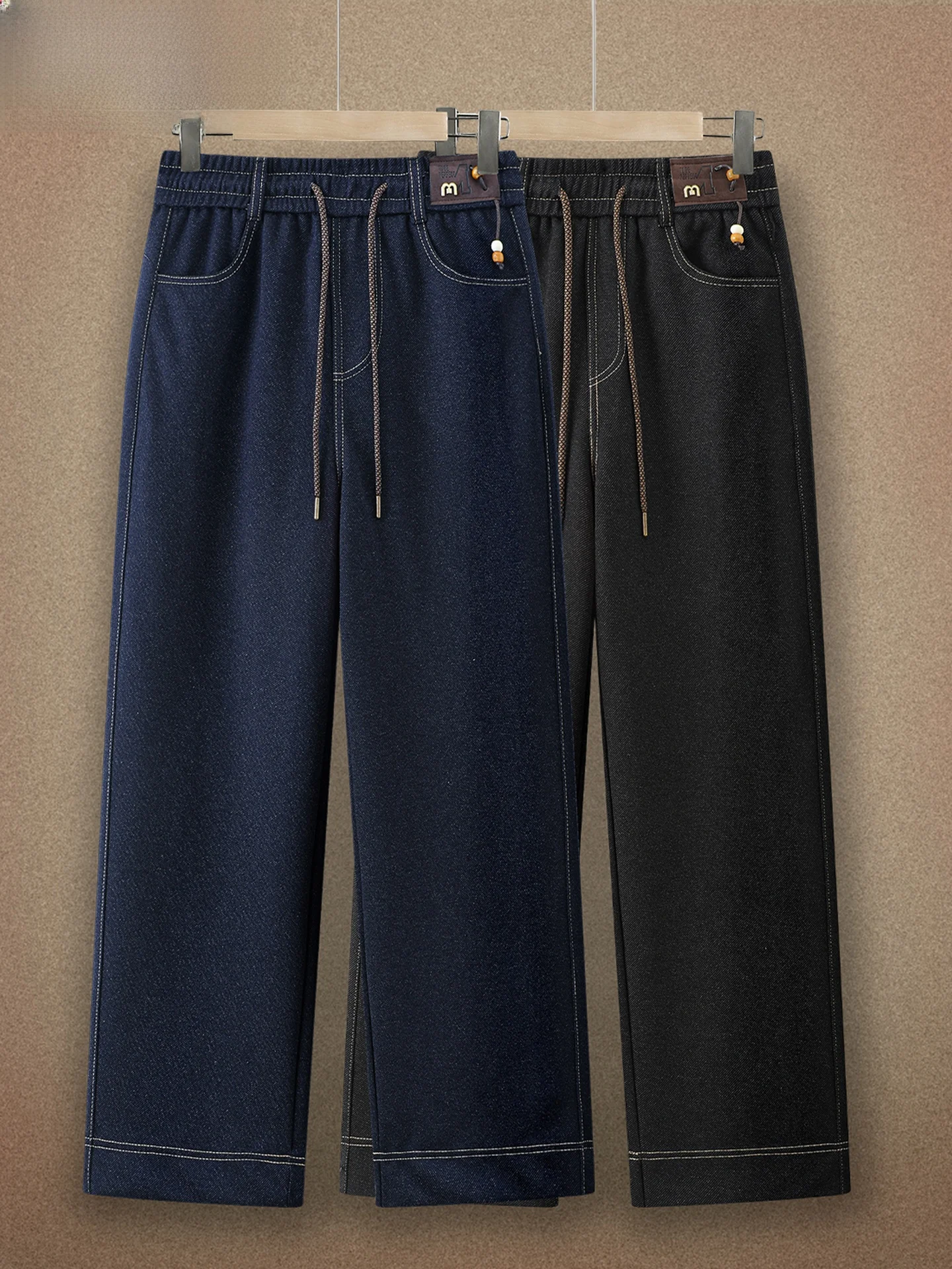 

Trendy Mom Spring Clothing High Waist Straight Leg Denim Pants New 2026 mid Aged Women's Slim Wide Leg Pants Breathable Long ...