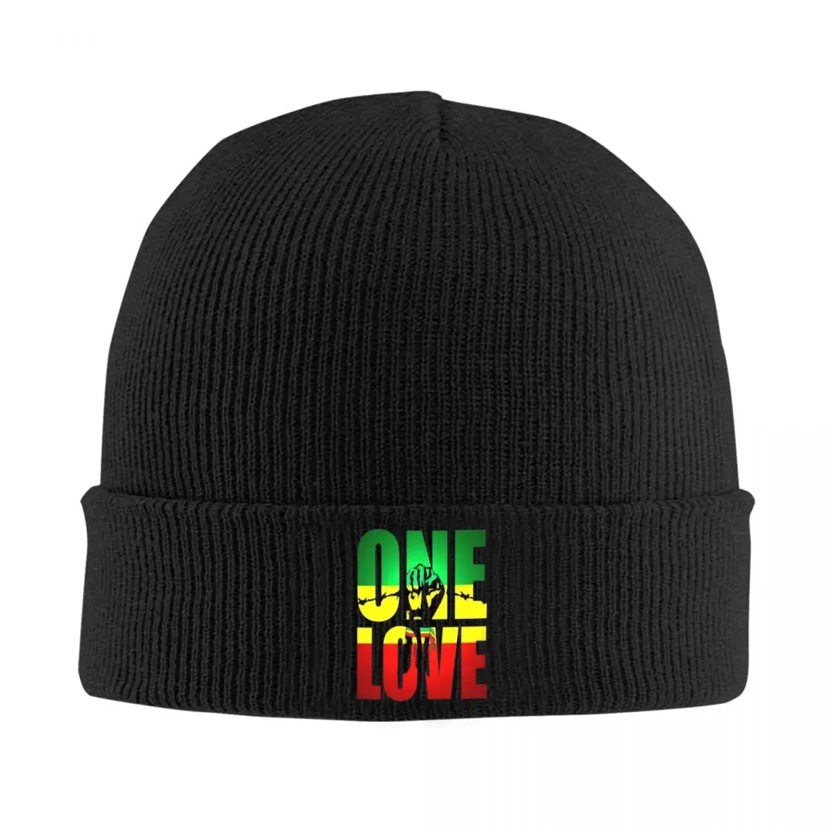 Harajuku Vintage Style Arts Bob Marley One Love Warm Knitted Cap Fashion Bonnet Hat Autumn Winter Outdoor Beanies Hats