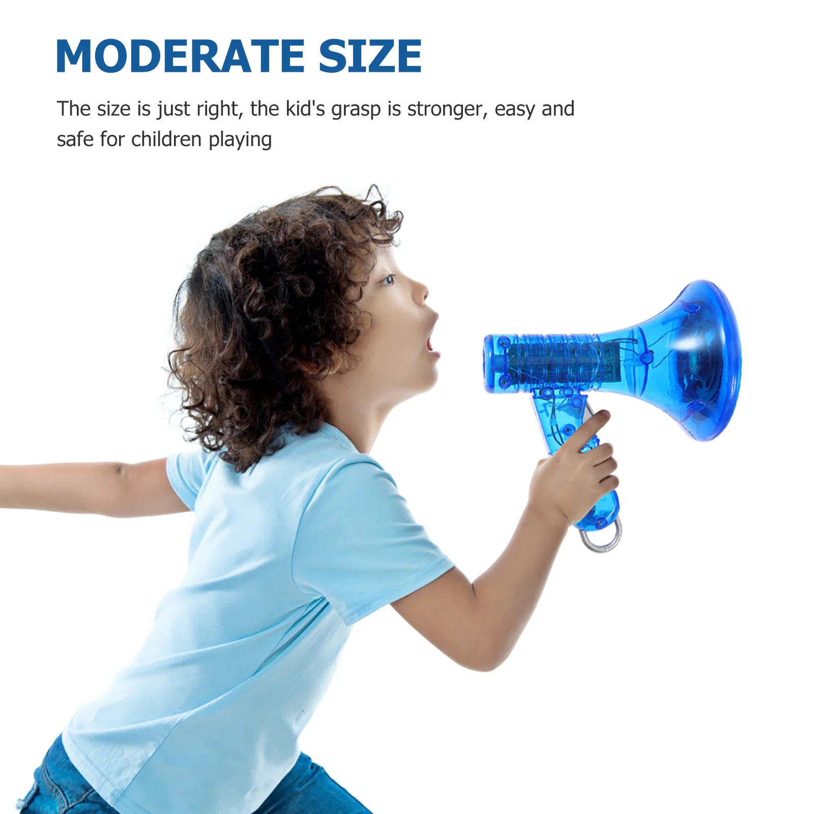 Handheld Voice Changer Speaker Funny Colorful Plastic Trumpet Plaything for Kids Stage Performance Props Loudspeaker Sounding