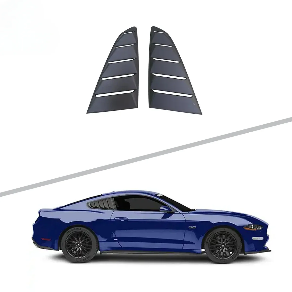 

High Quality Classic Style Rear Window Louver For Mustang 2015-2021