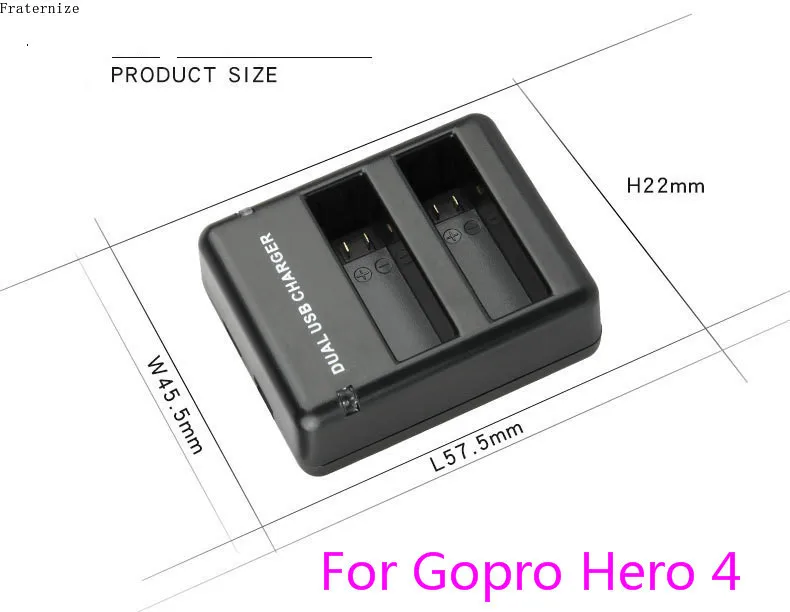 1600mAh Bateria zapasowa do Gopro Hero 4 baterie ładowarka USB do GoPro HERO4 AHDBT-401 Action Camera Bateria akcesoria