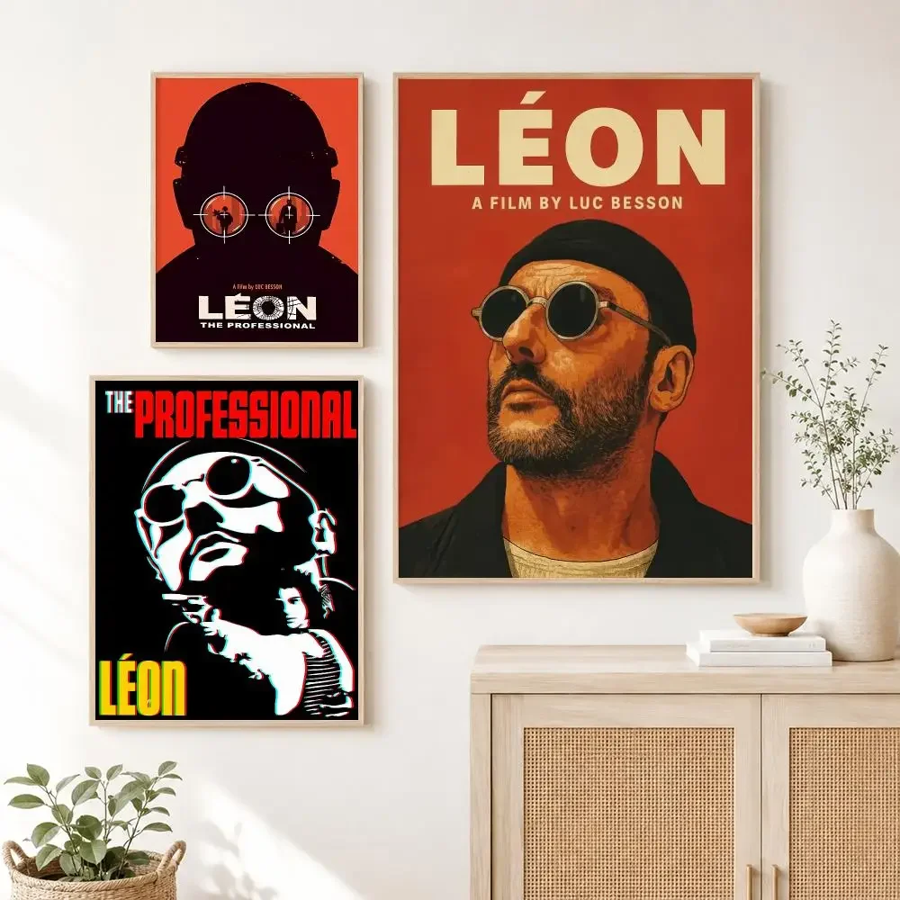 Classic Hot Movie L-Leon The Professional Poster Self Adhesive Wall Art Decor for Bedroom Living Room Office Home Decor Gift