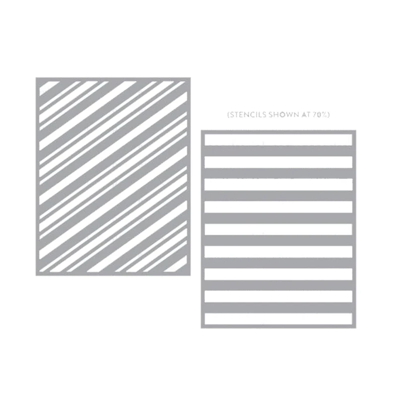 Show Your Stripes Christmas Background Stencils Scrapbooking for Paper Making Frames Card Craft no Stamp Dies