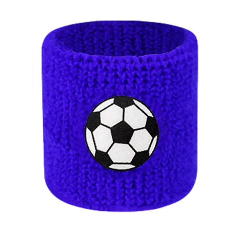 Kids Sports Wristbands Colorful Wrist Sweatband Children Sweat Bands with Soccer Design Sports Party Favor for Baseball