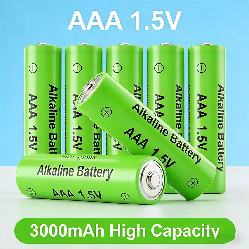 Ultra-Durable 3000mAh 1.5V AAA Ni-MH Battery-EPR Stable Performance for Handheld Tactical Torches Portable MP3&Camping GearGreen