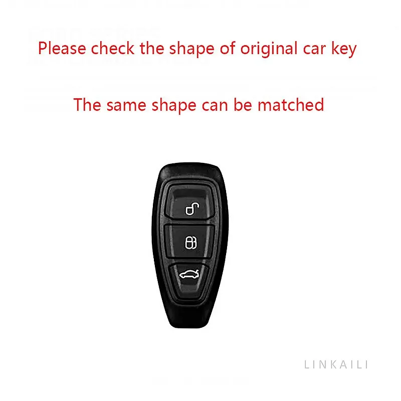 Suitable Car Leather Remote Key Case Cover for Ford Focus 3 4 ST Fiesta Fusion Kuga Ecosport Mondeo MK3 MK4 Protect Accessories - view 4