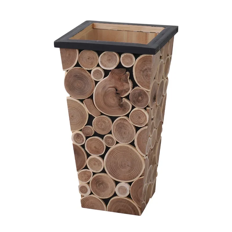 

Handmade art log vase ins ornament living room model room store decoration home jewelry minimalist flower dryer