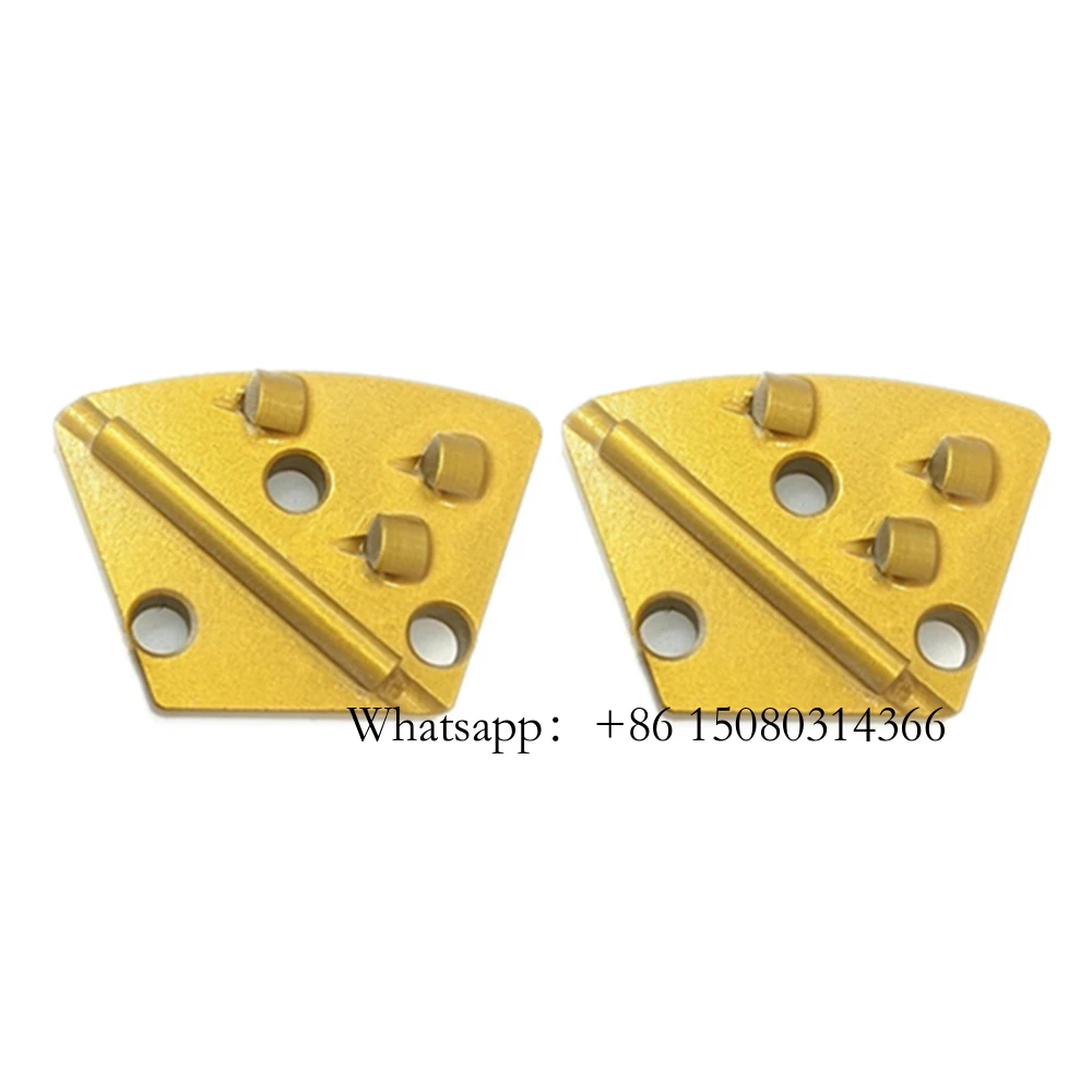 

Concrete Wooden Floor Grinding Tools Cemented Carbide TCT Blades Quarter PCD Pads Counterclockwise Rotation 12PCS