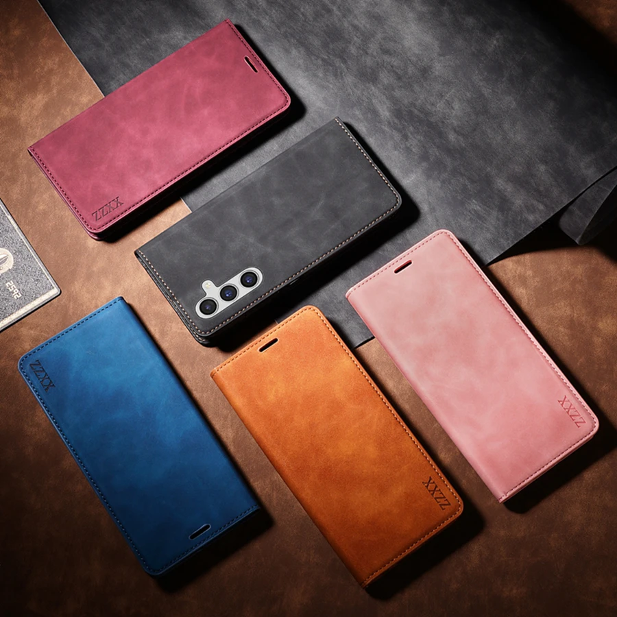 Brieftaschen-Kartenfach Magnetisches Flip-Lederetui für Samsung Galaxy S26 Ultra S25 Plus S24 FE A08 A16 A17 A18 A27 A36 A37 A55 A56 A57 – Detail 1