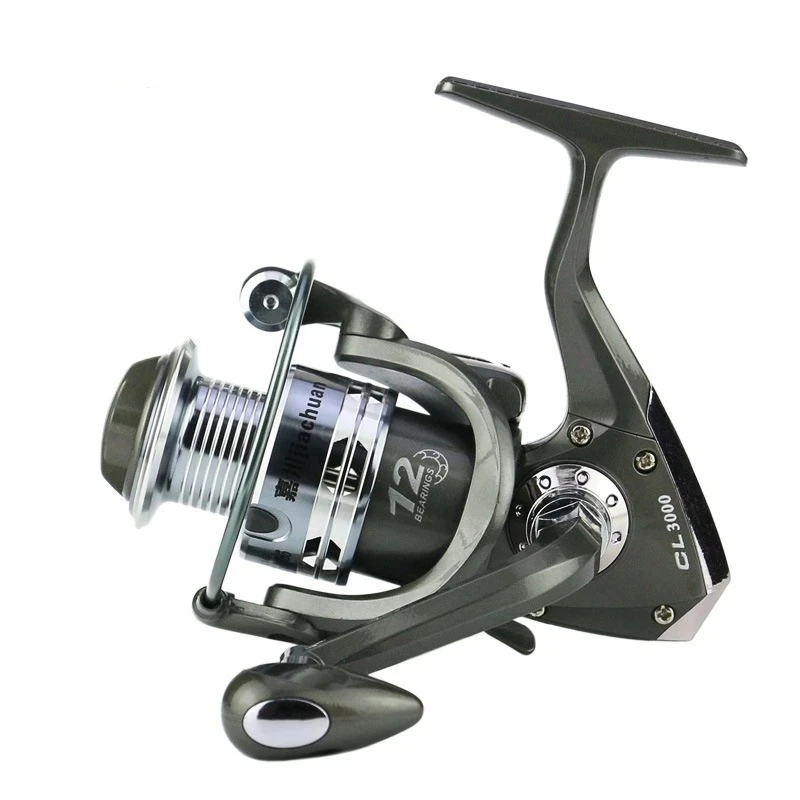 Metal Line Cup Reel 12BB Ball Bearing 5.5:1 Gear Ratio Spinning Fishing Reel Left/Right Hand Fishing Reel Wheels Spinning Reel