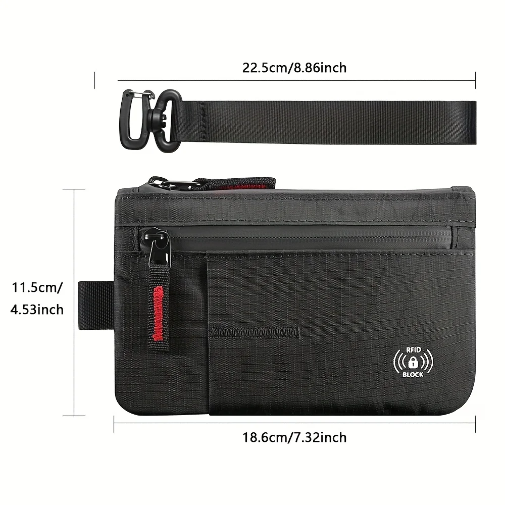 RFID Blocking Small Clutch Hand Bag & Wrist Wallet for Men & Women - Slim -Theft Wallet with Card Holder, Cash Pocket image 6