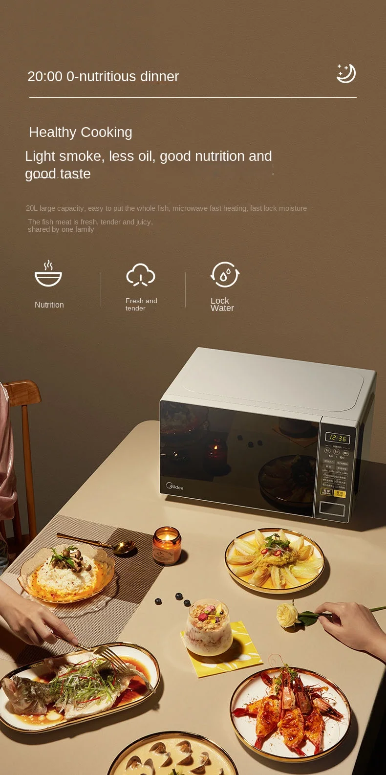 Midea/Midea Microwave M1-L213C Intelligent 20L Mini Rotary Multi functional Home horno de microondas micronde микроволновка GS