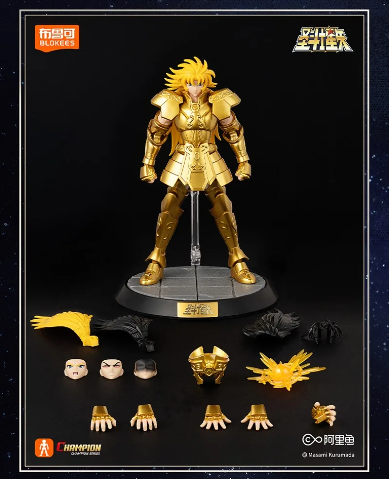 BLOKEES Saint Seiya Beyond Edition Gemini SAGA Phoenix Ikki Draco Purple Dragon Capricorn Shura Cancer Assembly Model Toys Gifts