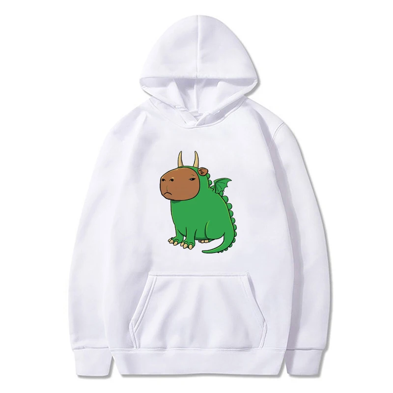 Capybara Dragon Costume Graphic Hoodies Kawaii Capybara Devil Print Unisex Sweatshirt Autume Winter Fashion Women/Men Pullover