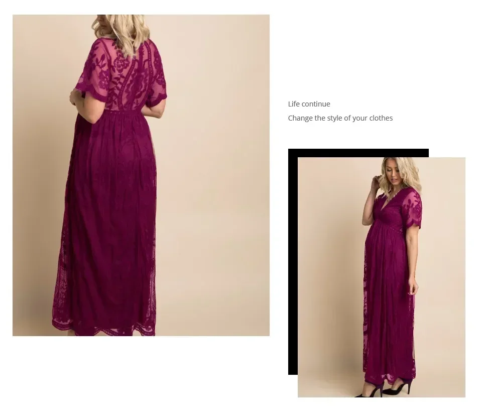 

Summer Maternity Lace Dress Maternity Dresses for Photography Pregnant Wedding Sexy Dress