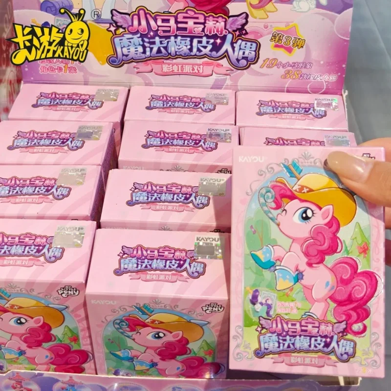 

Hot Kayou My Little Pony Series 3 Magic Eraser Rainbow Party Figure Hidden Shining Xp Card Pinkie Pie Fluttershy Collectible Toy