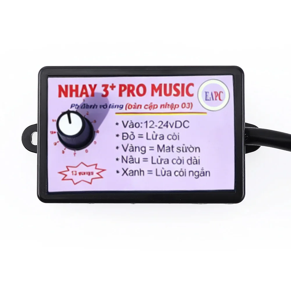 Nhay 3+ Pro Music Rapid Horn Relay 12-24V (8Tones/12 Tones) For Motorcycle Car Jeep Marine Boat Truck All Vehicle is Compatible