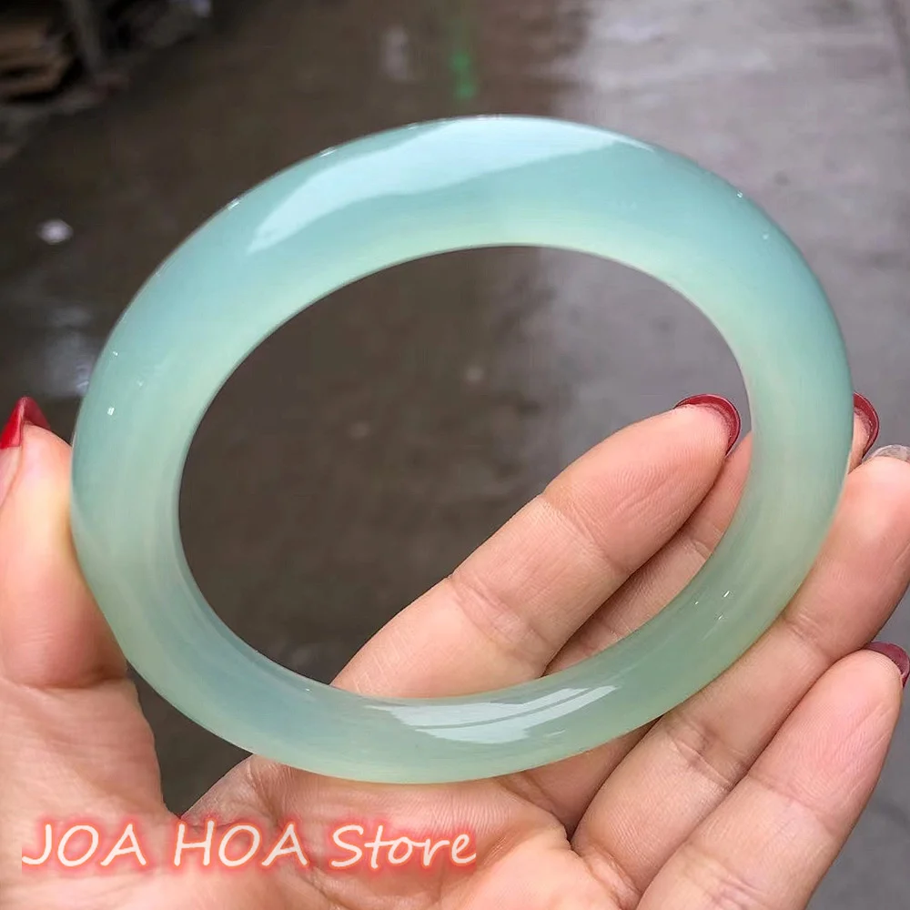 Truly Genuine Certified Natural Tianhe Blue Jadeite Bangle Delicate Jade Bracelet Elegant Nnoble Handring Boutique Jewelry