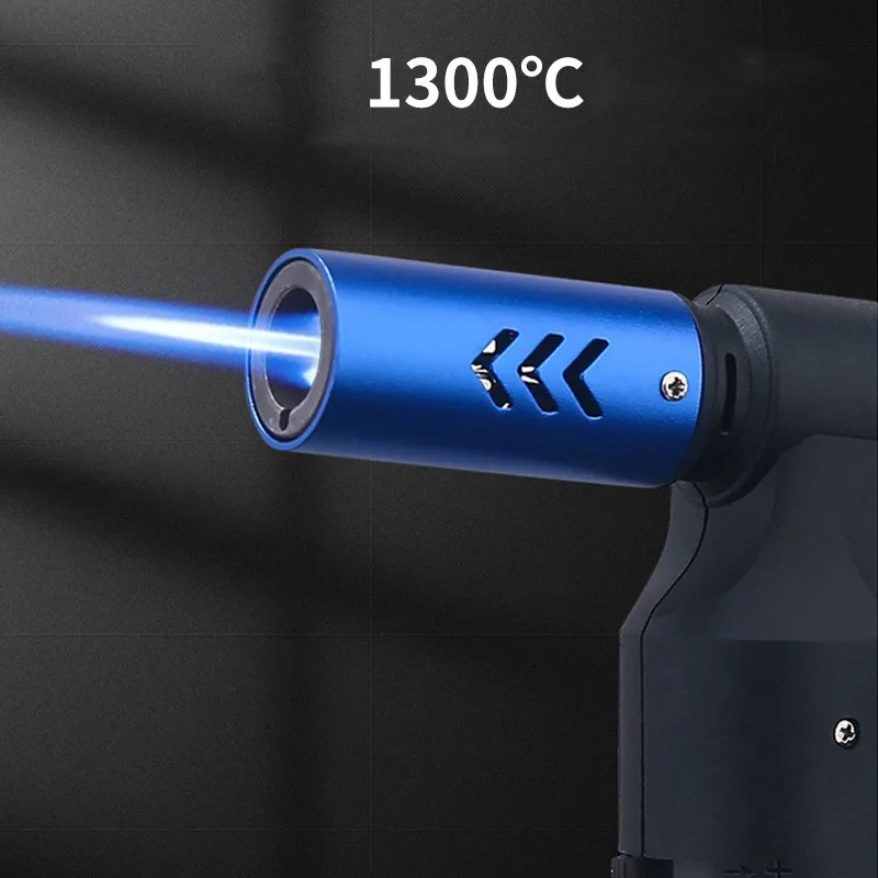 HONEST Metal Windproof Jet Flame  Butane Gas Torch Lighter Outdoor Camping BBQ Kitchen Welding Cigar Lighter Gift For Men