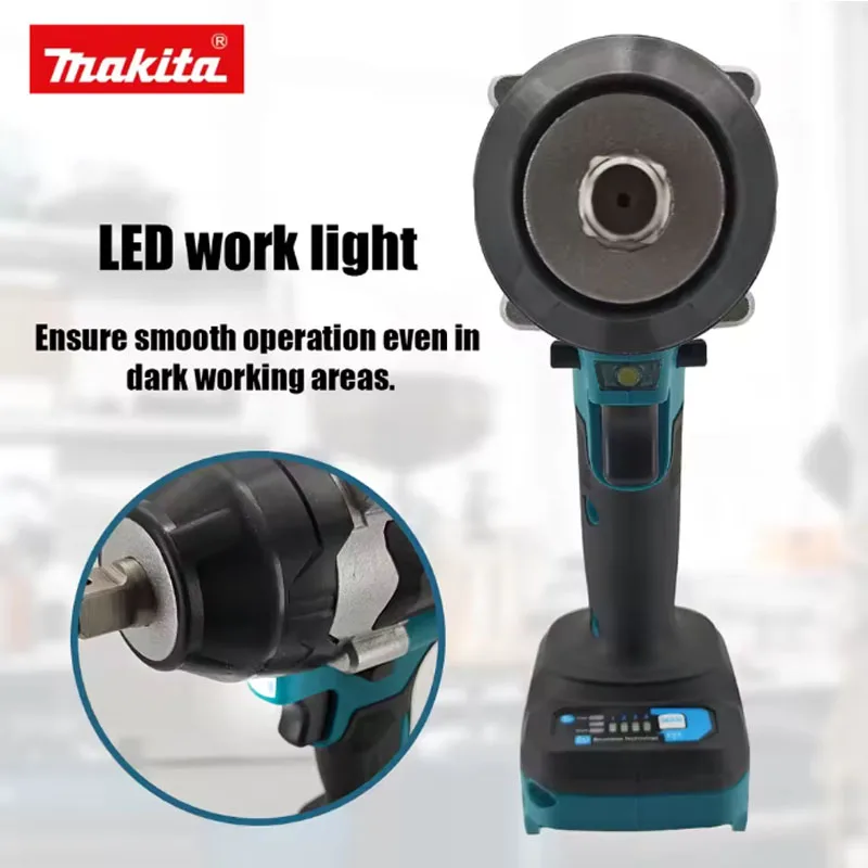 Makita Brushless DTW700 Cordless Electric Impact Wrench 1/2 Inch 18V Battery Compatible Power Tool for Automotive Repair