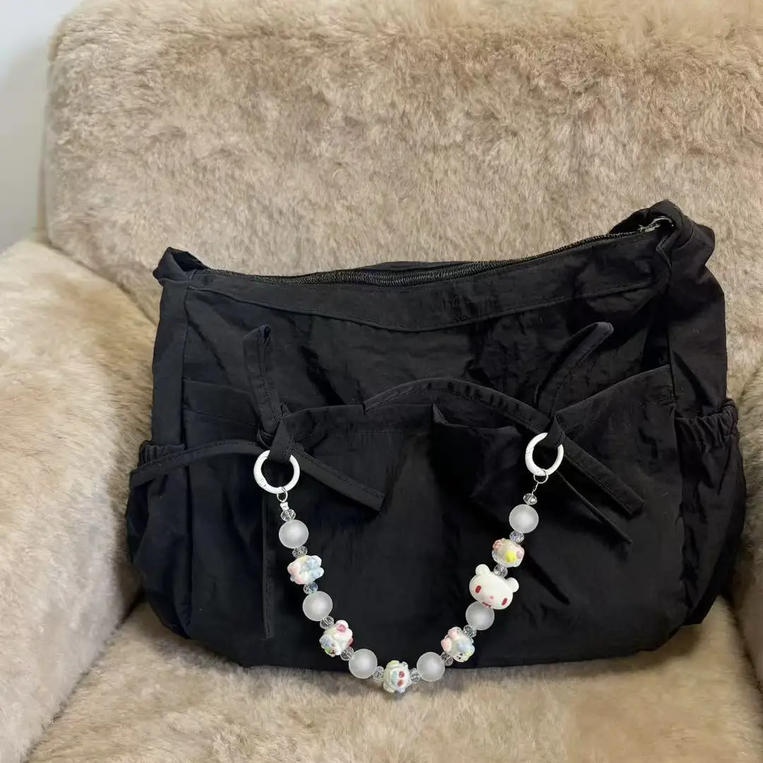 

Cute Bear Beaded Bag Charm – Kawaii Cartoon Beaded Chain for Bags & Keys, 2 Color Options
