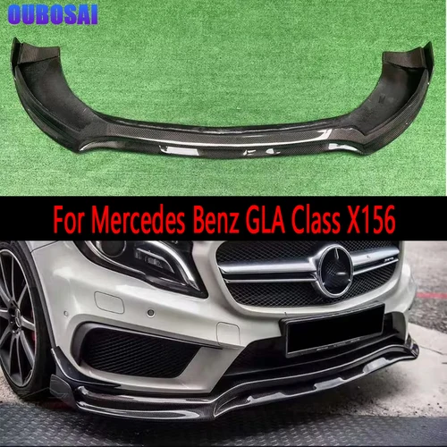 Für Mercedes Benz GLA Klasse X156 GLA45 Carbon Faser Auto Frontschürze Lippe Front lip Diffusor Vorderen Kinn Spoiler Körper Kit