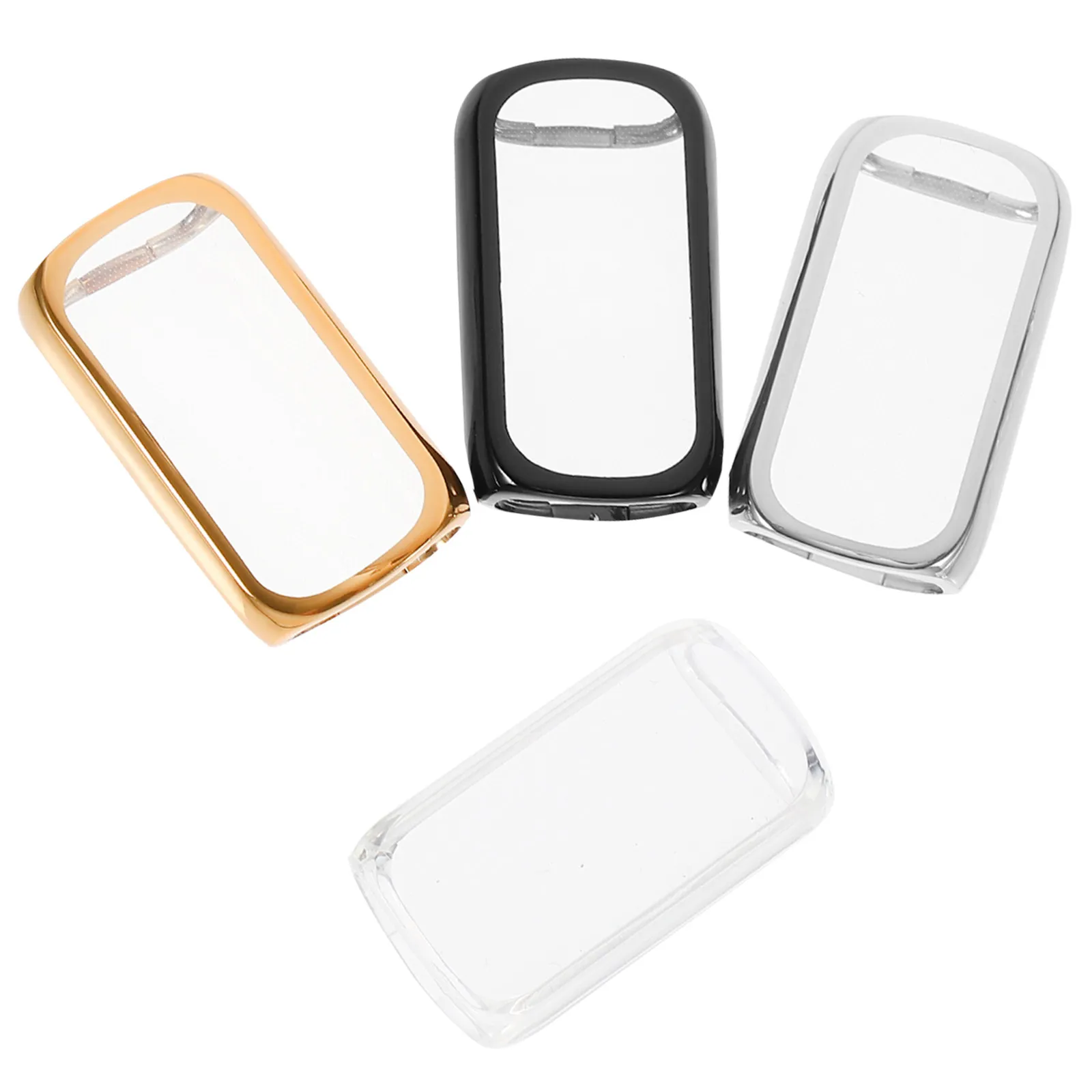 

4 шт. защитные чехлы из ТПУ для часов с гальваническим покрытием, для фитнес-трекеров, прочные, простые в установке, модные