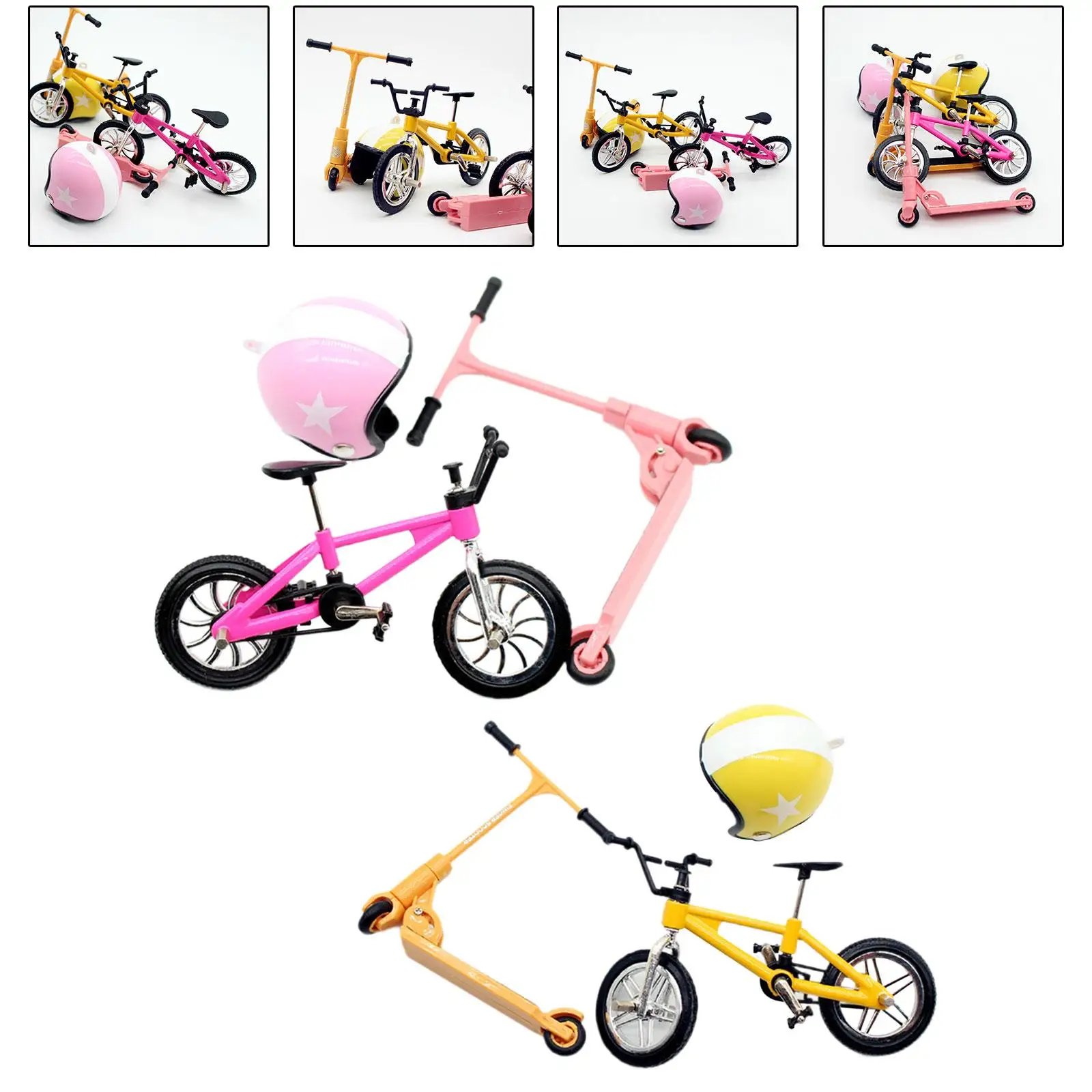 Mini Modelo Bicicleta para Dollhouse, Artesanato de Brinquedo, Decoração em Miniatura, Acessórios para Adultos, Meninos e Meninas, Todas as Idades