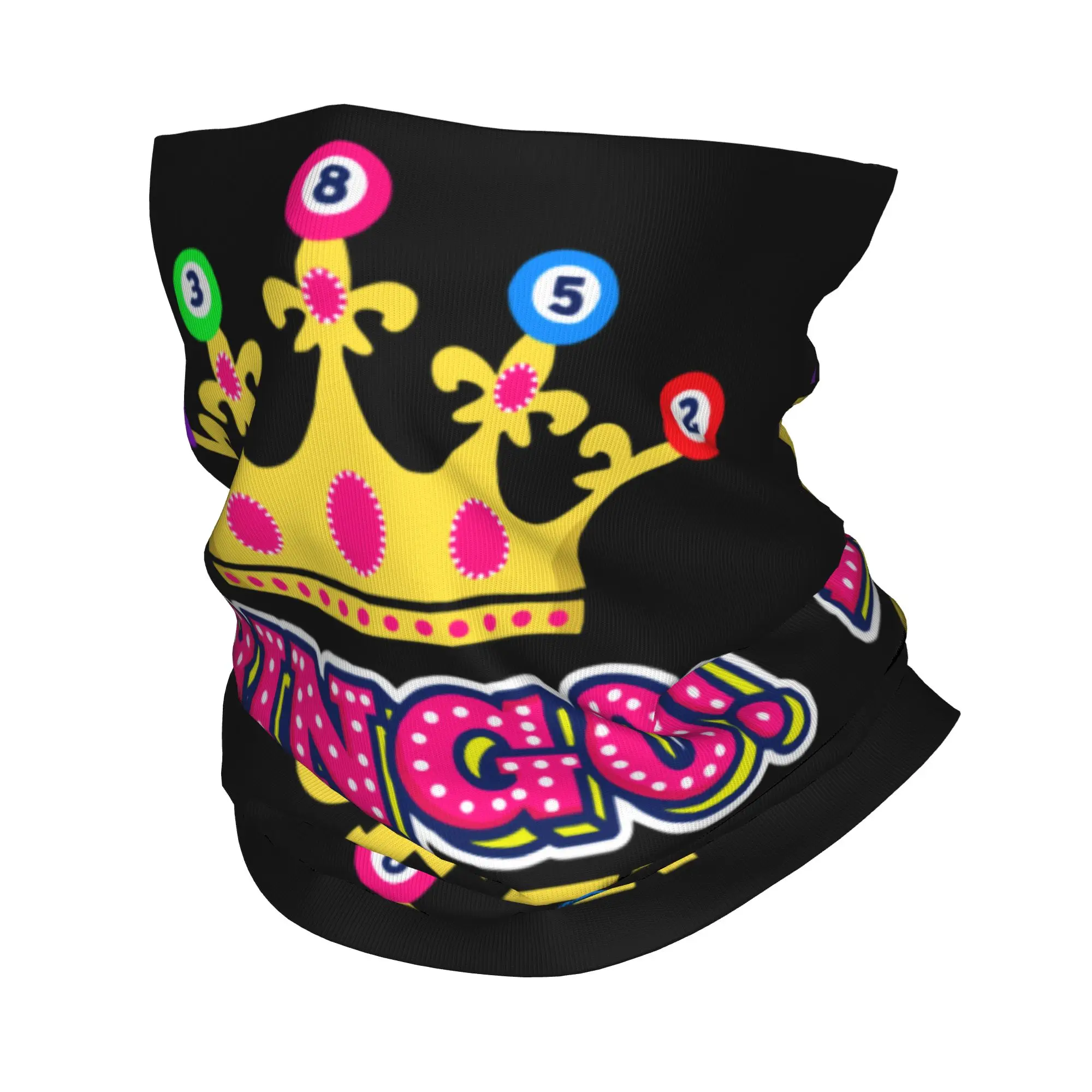 Bingo Queen Bingo Player Paper Game Bandana Winter Neck Warmer Men Windproof Wrap Face Scarf for Ski  Gaiter Headband