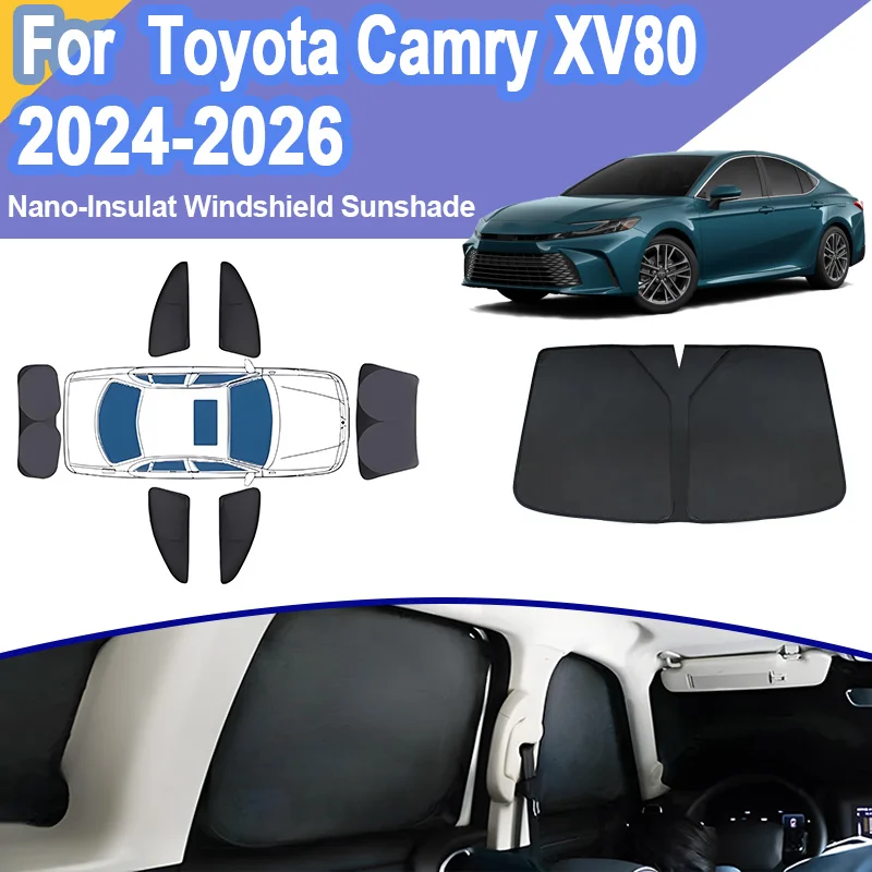 

Автомобильные солнцезащитные козырьки для Toyota Camry XV80 2024 2025 2026, крышка лобового стекла, теплоизоляционный козырек, анти-УФ-инструменты, автомобильные аксессуары