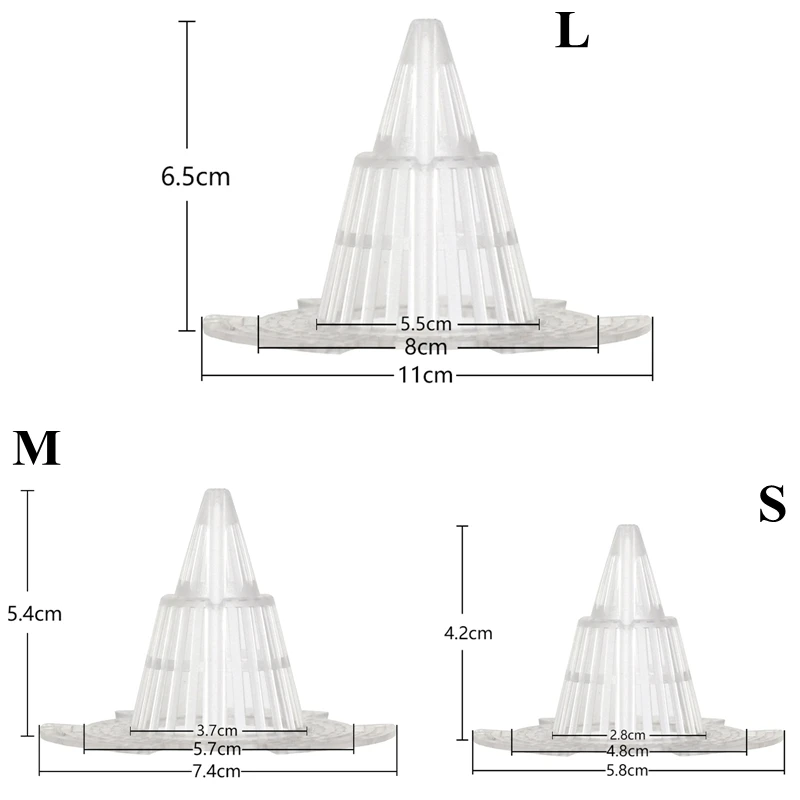 1~10 Pcs Garden Cone Flower Pot Drainage Hood Plant Bottom Grid Mat Cone Bottom Leak-proof Breathable Drainage Hole Protect Soil