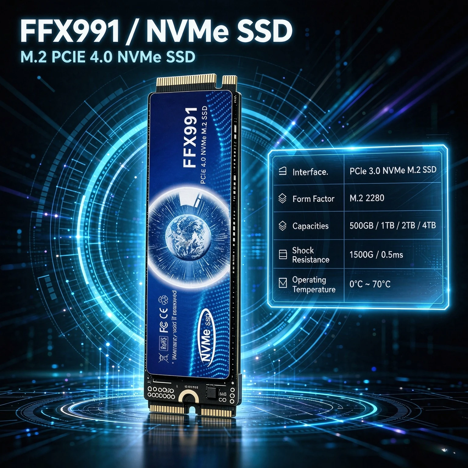 Original FFX991 Portable External SSD PCIe Gen4 2TB 4TB High Performance Solid State Drive Fast Storage for PC Laptop Desktop
