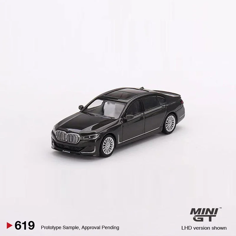 MINI GT 1:64 Model Car Alpina B7 xDrive Dravit Alloy Die-Cast Vehicle -Grey Metallic #619 Display Collection Gifts