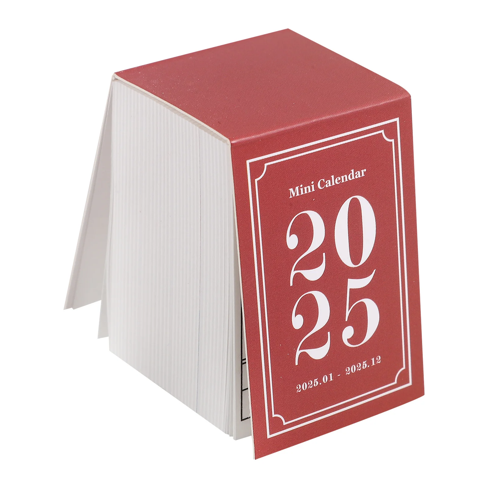 1 كتاب صغير الإبداعية أجندة مكتبية /رزنامة مكتبية المسيل للدموع خمر 2025 مكتب المنزل الدائمة سطح المكتب ديكور التقويم سطح المكتب ديكور