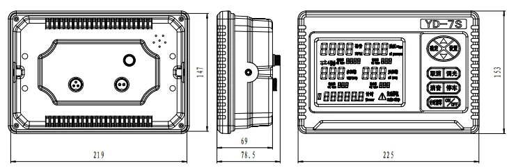 YD-77S Nieuwe Stijl Dieselmotor Monitor Lcd Display Snelheid Water Olie Temperatuur Spanning En Timing