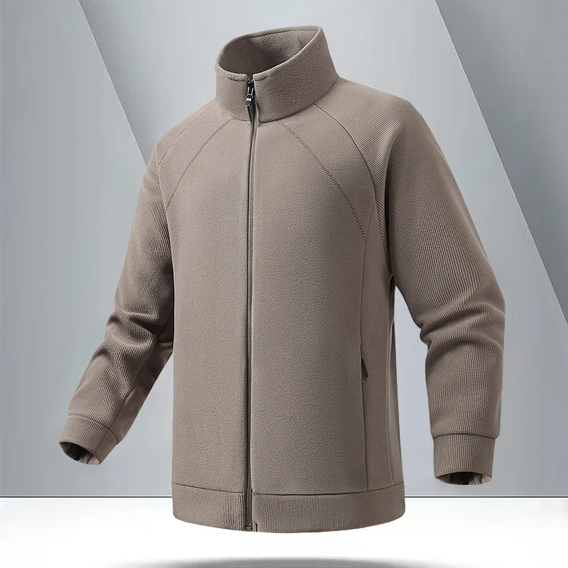 Men's Outdoor Cycling Versatile Stand Up Collar Zipper Jacket Comfortable Fashionable Spring Autumn Trendy Sports Leisure Jacket