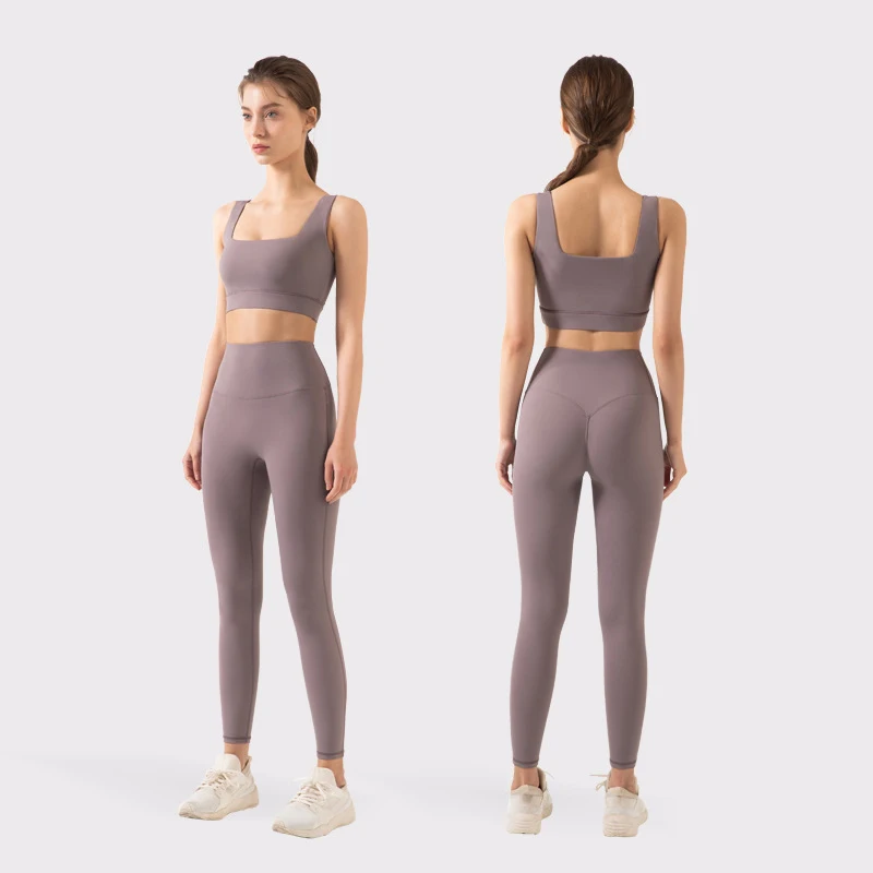 Athletics Clothing Gym Set  Workout Clothes Sport Leggings and Bra Set Yoga Outfits For Women Sportswear Running Suit 2 piece