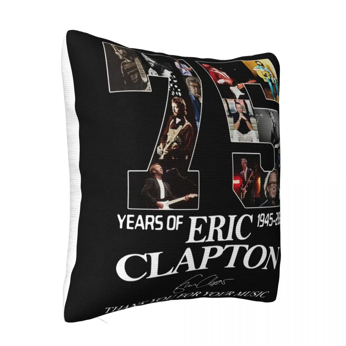 Eric Clapton 75 Years Of Eric Clapton Signature Dark Grey Woman Holiday Fitness Hot Sale Pillow Case