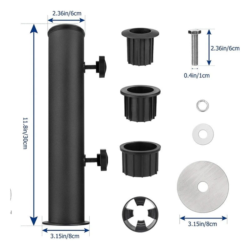 Umbrella Stand Tube Outdoor,Outside Stone Umbrella Tube Base,Table Umbrella Tube Bracket,DIY Umbrella Tube Mount