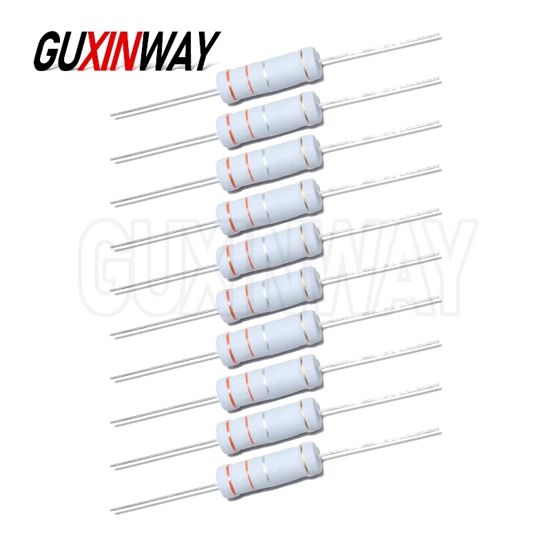 10 قطعة 5 واط 5% الكربون فيلم المقاوم 0.1R-1M 2.2R 10R 22R 47R 51R 100R 150R 470R 1K 4.7K 10K 47K 10 22 47 51 100 150 أوم المقاومة