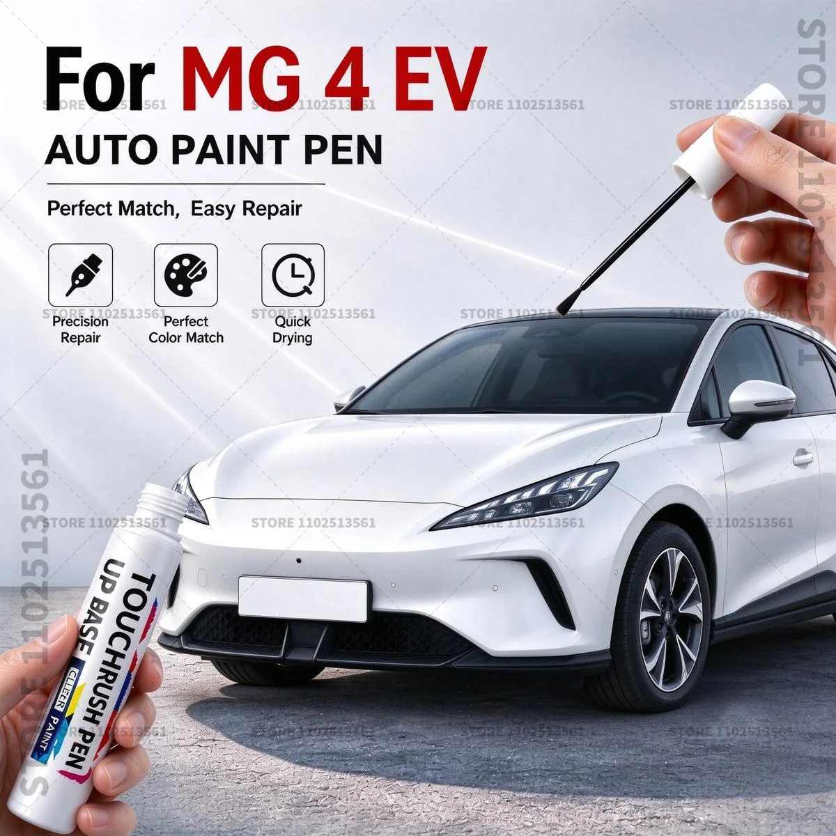 Car Scratch Remover Paint Pen Touch Up Marker for Auto Body Repair Door Bumper Fender Accessories For MG 4 EV Pink White 028