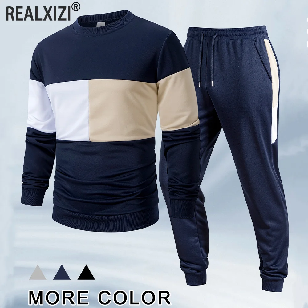 

Men's Tracksuit Popular Spring Autumn Sportswear Daily Casual Sweatshirts Sweatpants 2 Piece Set Regular Fit Outdoor Sport Suit