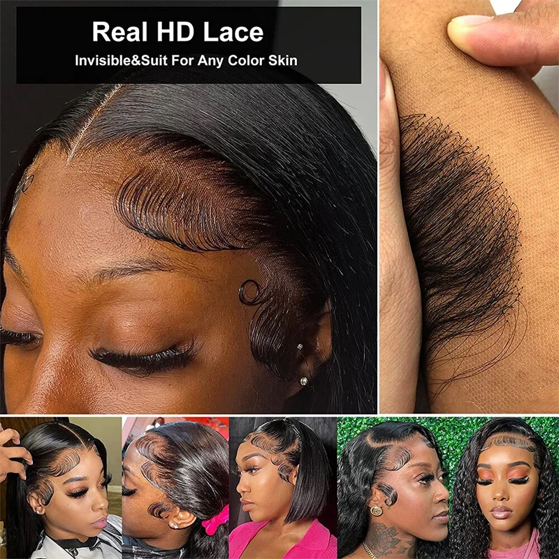 Bordes de encaje negro, 15cm, 100% cabello humano, parche para línea de cabello, parche para borde de costilla, flequillo Natural Invisible, cobertura sin costuras para la frente