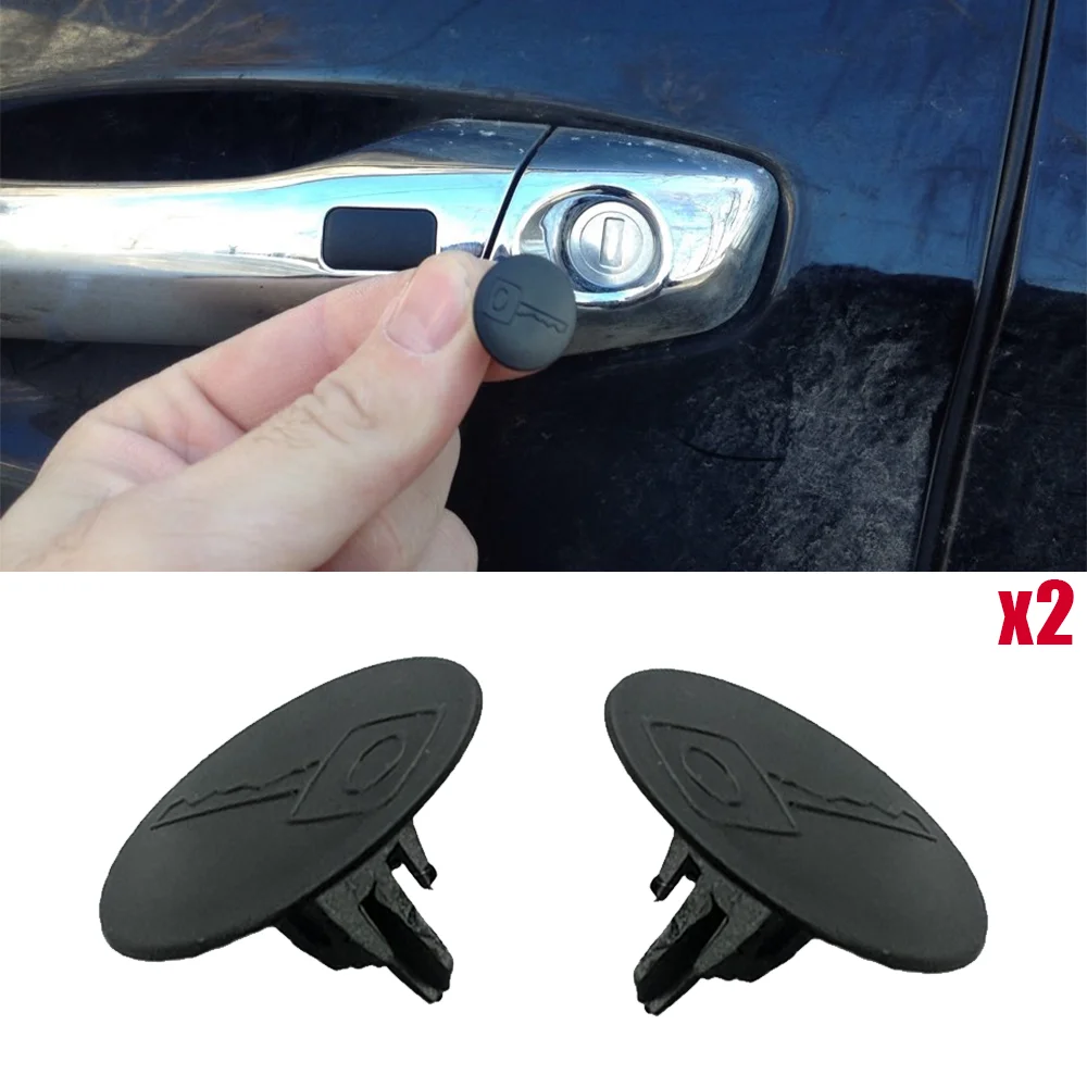 2Pcs Auto Door Tailgate Trunk Key Hole Cap Plug Cover Clips For Mercedes-Benz E-Class W124 W210 W211 W212 1984 - 2014 2015 2016