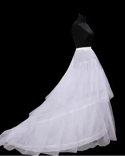 

Кринолиновая нижняя юбка, 3-слойное свадебное платье русалки длиной до пола для женщин, белый атлас