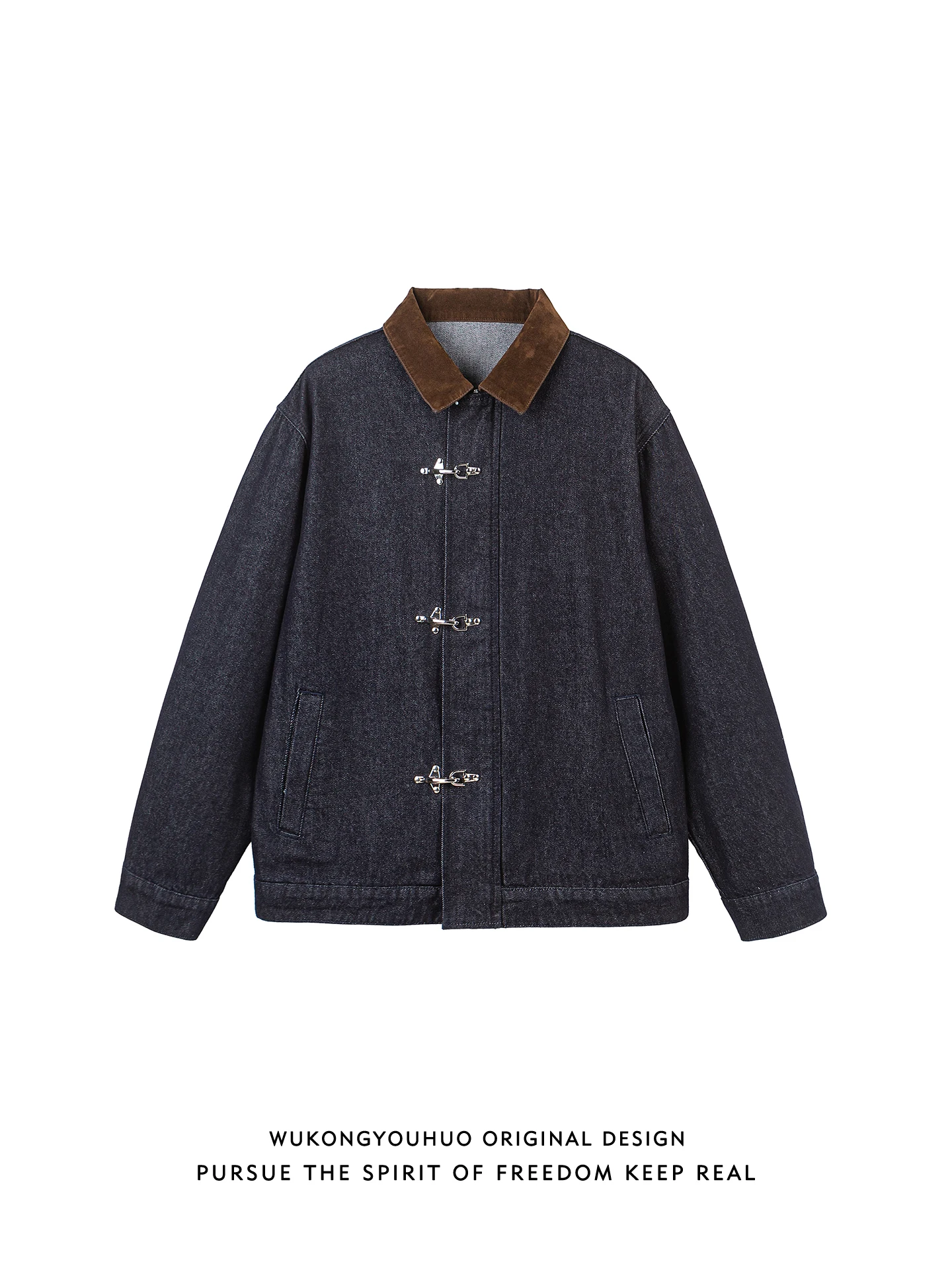 

Мужская джинсовая куртка свободного кроя в стиле ретро с металлическими элементами, весенне-осенняя верхняя одежда от Guan Kong Has Sto