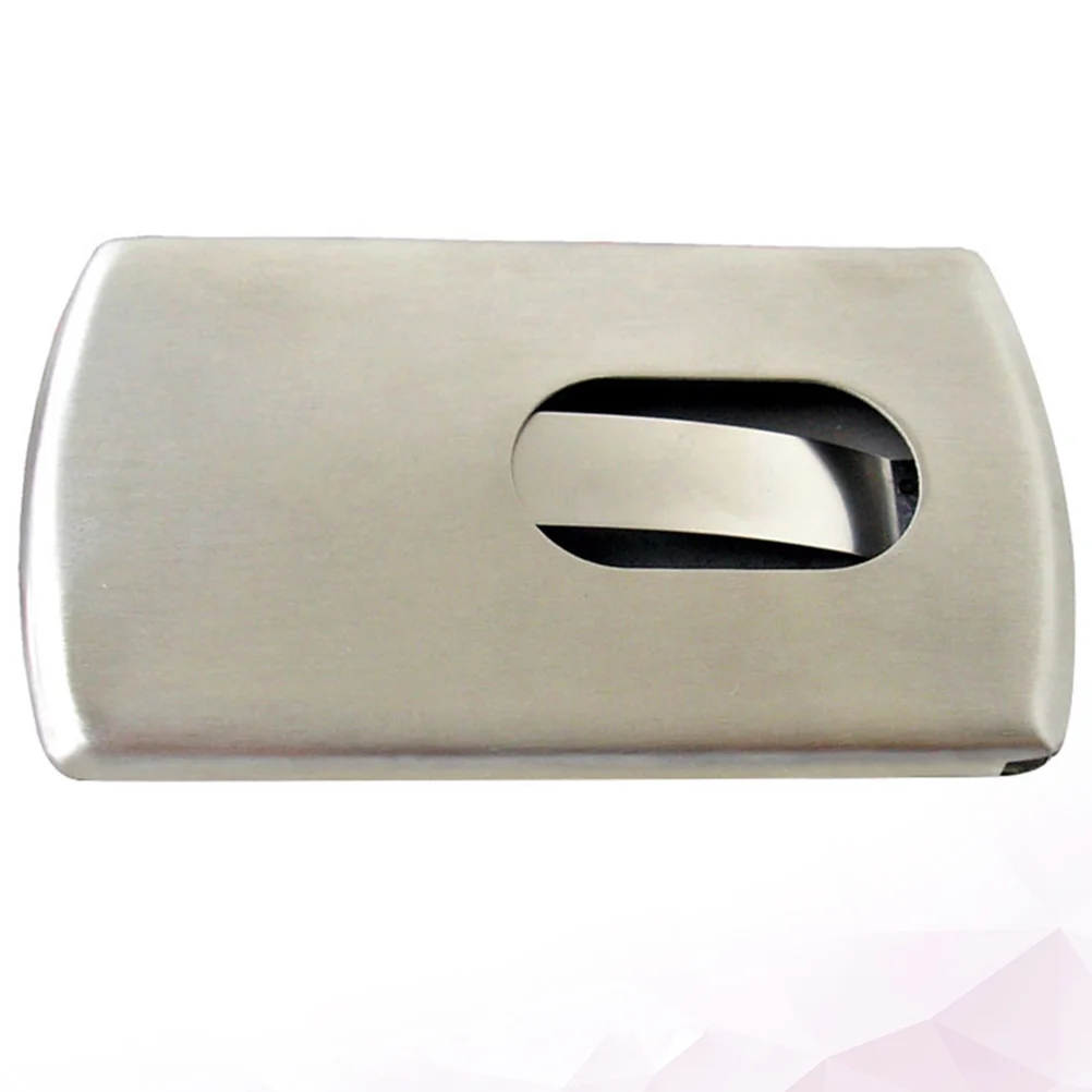1pc Metal Business Card Holder Silver Portable Name Case Organizer For Credit Gift Cards Name Cards Storage Sleek Design Table