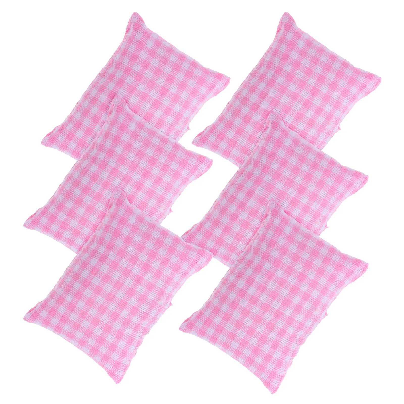 

6Pcs Mini Sofa Pillows for Dollhouse Furniture Adorable Tiny Throw Pillows Realistic Miniature Decor Comfortable Homey