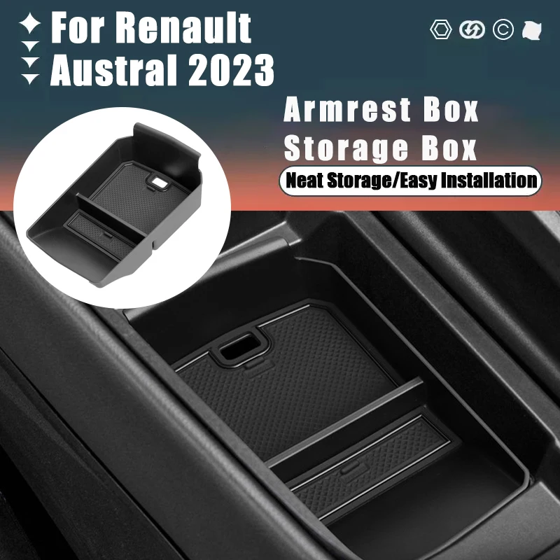

For Renault Austral 2023 Armrest Box Storage Box Modification Stowing Tidying Box Car Internal Accessories
