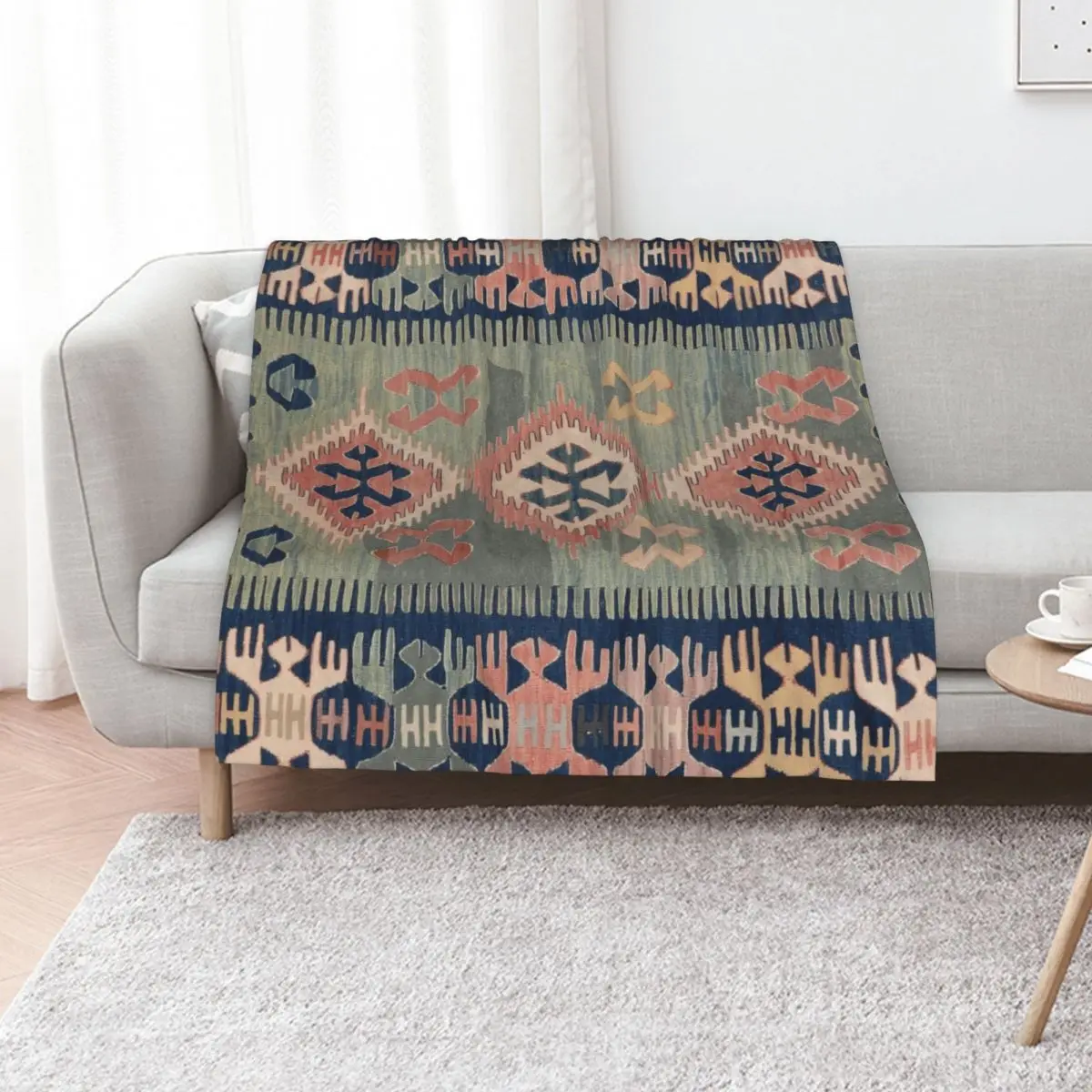 

Vintage Anatolian Turkish Kilim Fragment Throw Blanket Bed linens Blankets Sofas Of Decoration Decorative Throw Thins Blankets